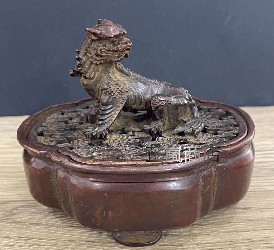 銅製 瑞獣香炉 室内招財茶道沈香炉 茶道具 香道具 工芸品 置物