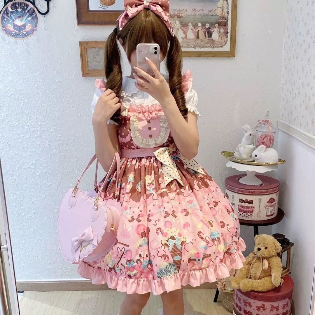 ♥ スイーツ柄ロリータジャンパースカート