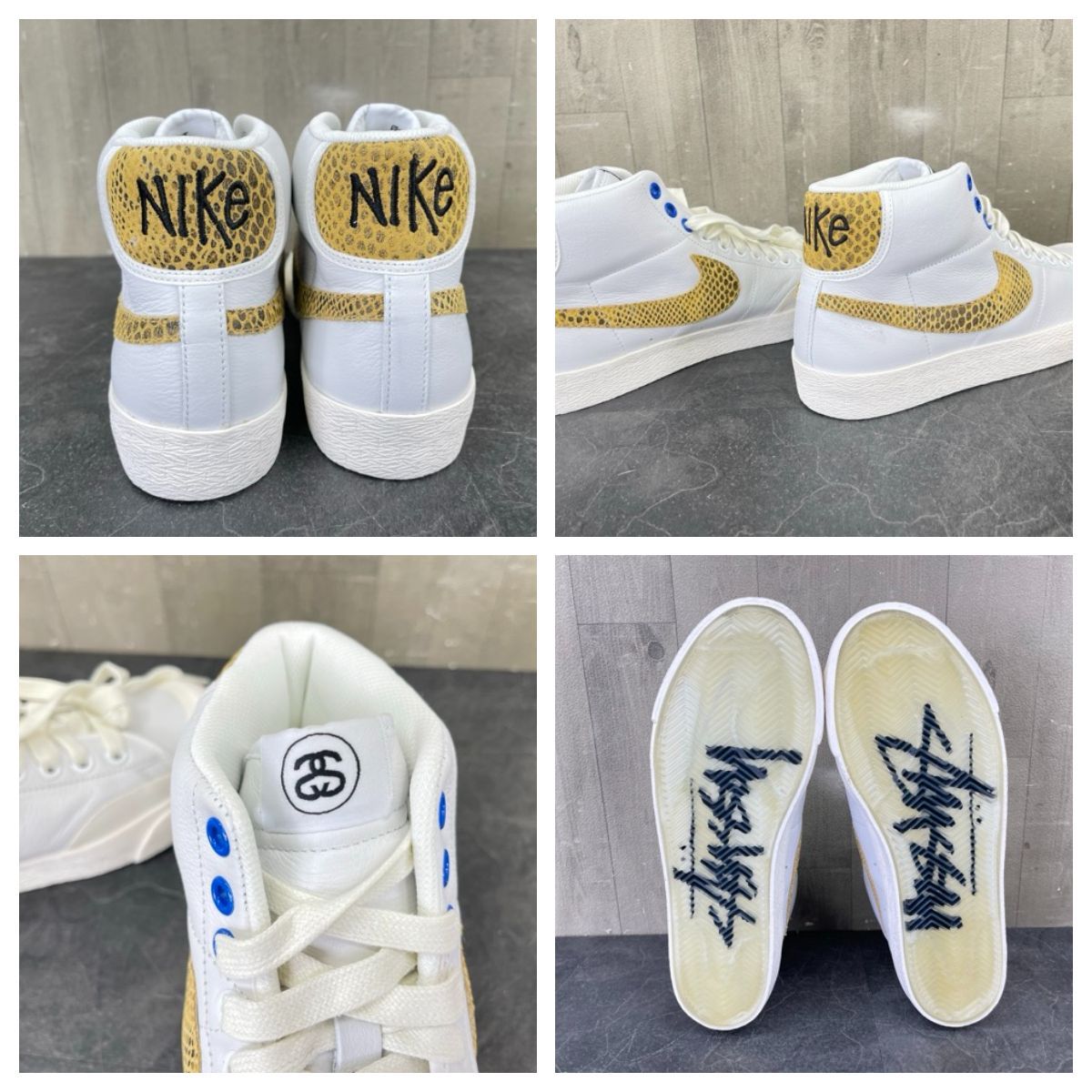 未使用保管品と中古品 NIKE ナイキ ステューシー STUSSY 30周年 コラボ 