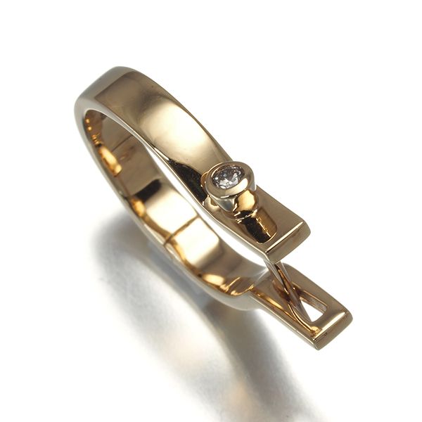 Hirotaka K18YG ダイヤモンドピアス 片耳0.10ct