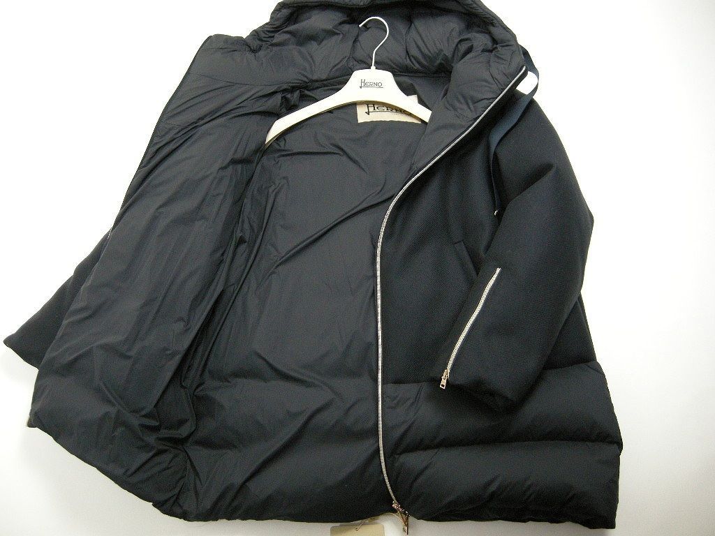 サイズ46(XL-XXL相当)□新品□ヘルノ HERNO ウール切替ダウンコート 