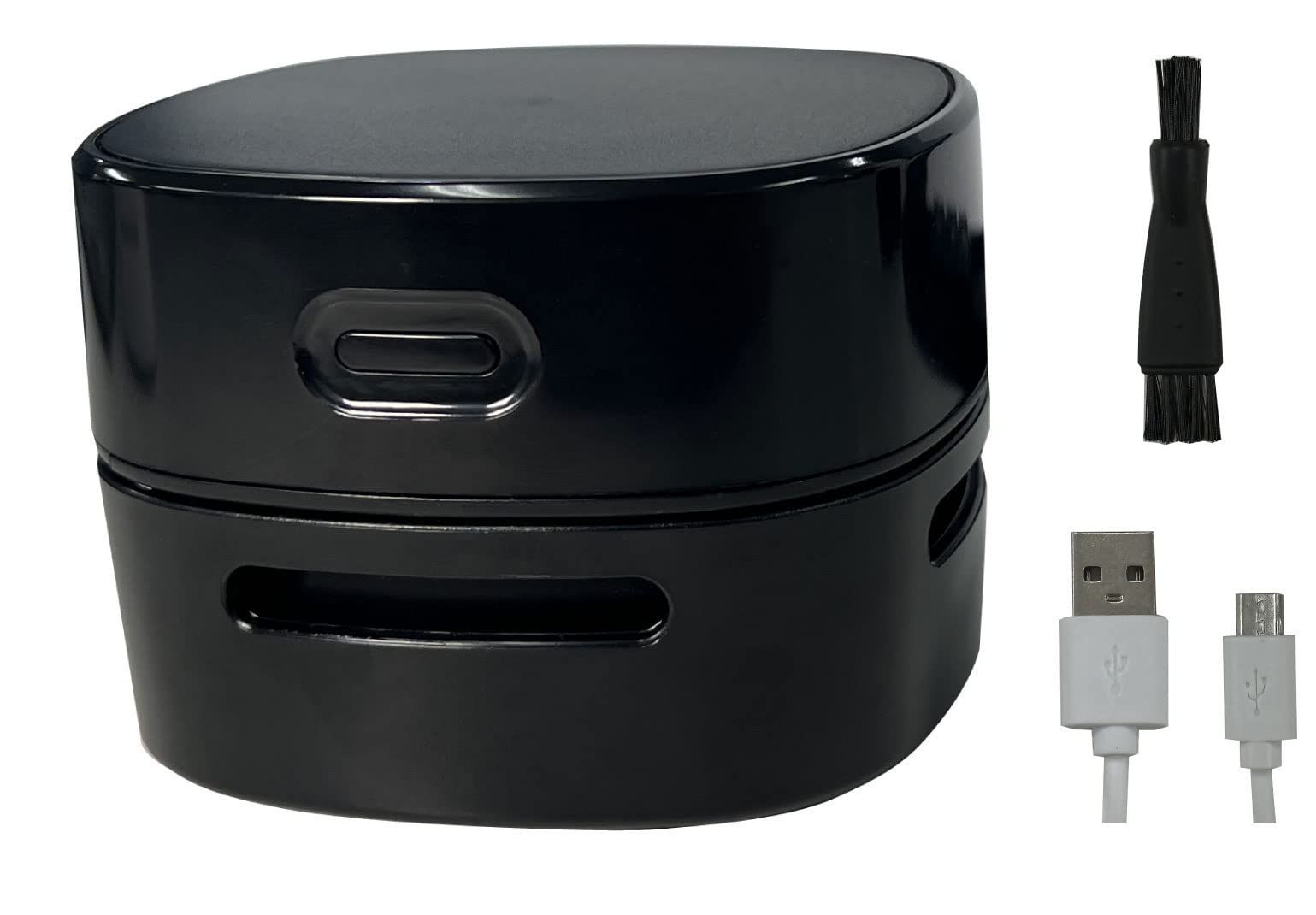 ブラック CRECOTE クリコテ DesktopVaccumCleaner 黒 卓上ミニ掃除機 USB充電 強力吸引 消しゴムかす ゴミやホコリ 食べこぼし 粉ミルク 鉛筆削り キーボード オフィス 勉強机 リビング学習