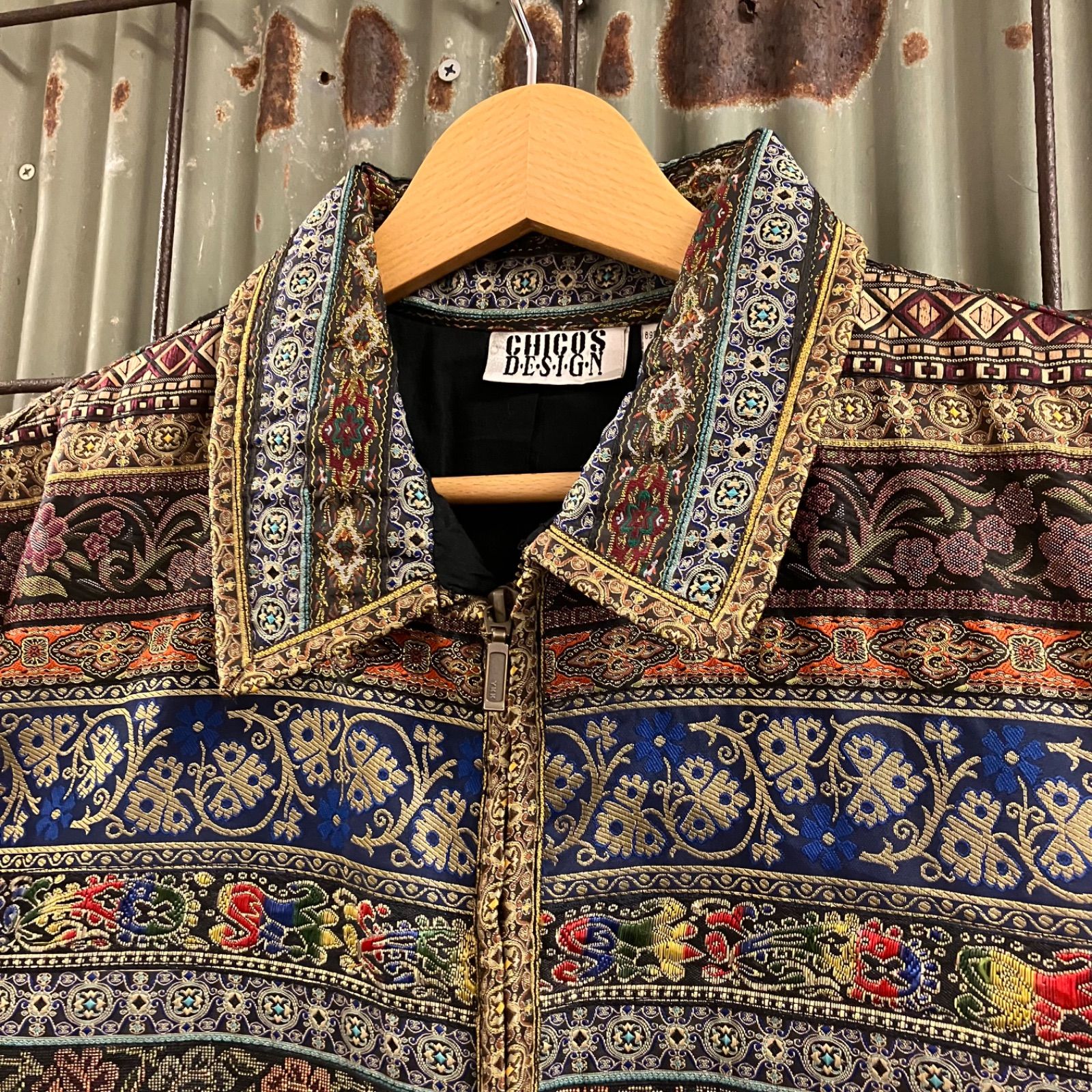 Old Design Zip Jacket 総柄ジャケット CHICO