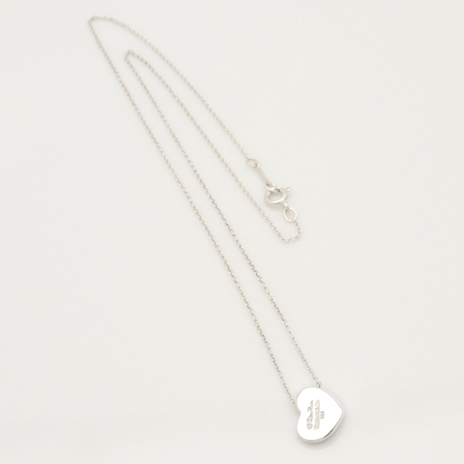 美品】ティファニー TIFFANY&Co. モダン ハート 1P ダイヤ ネックレス 