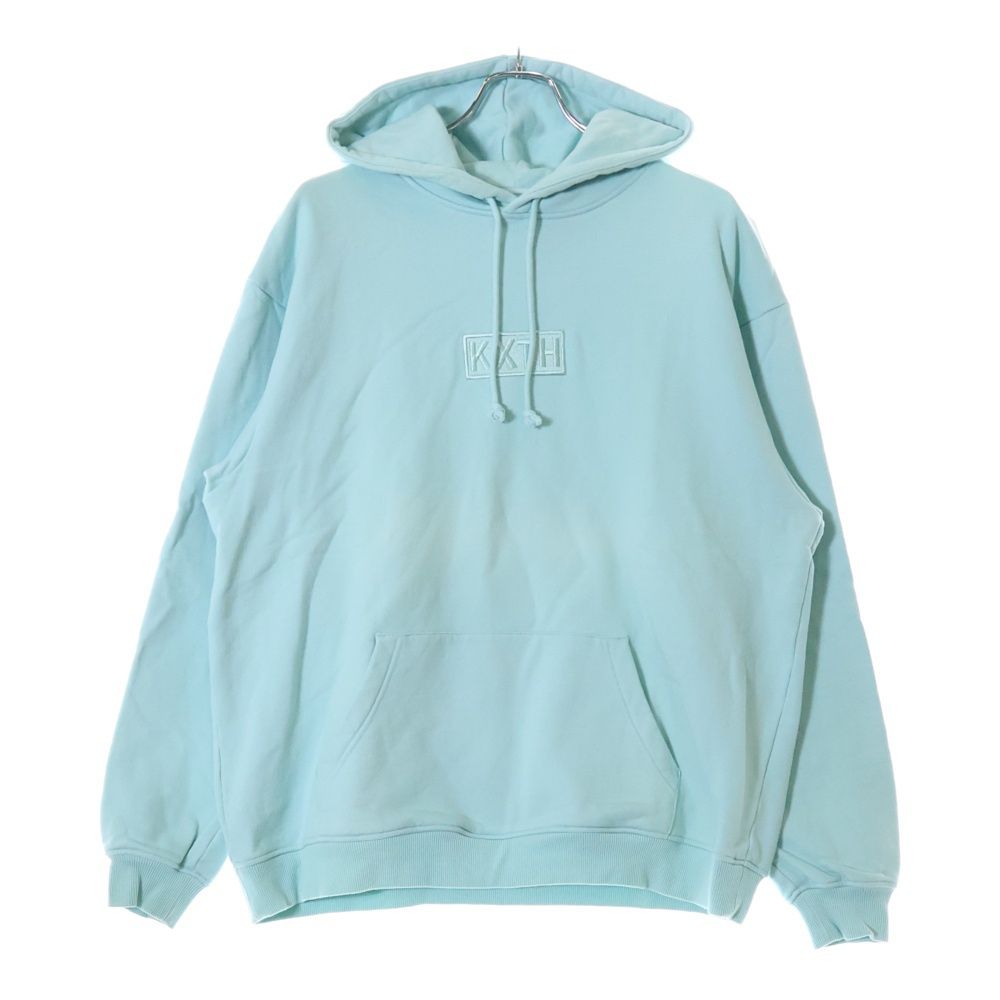 KITH/キス スウェットパーカー デニム ブルー M ウォッシュ加工 刺繍ロゴ KITH (キス) 21AW Cyber Monday Hoodie サイバーマンデー