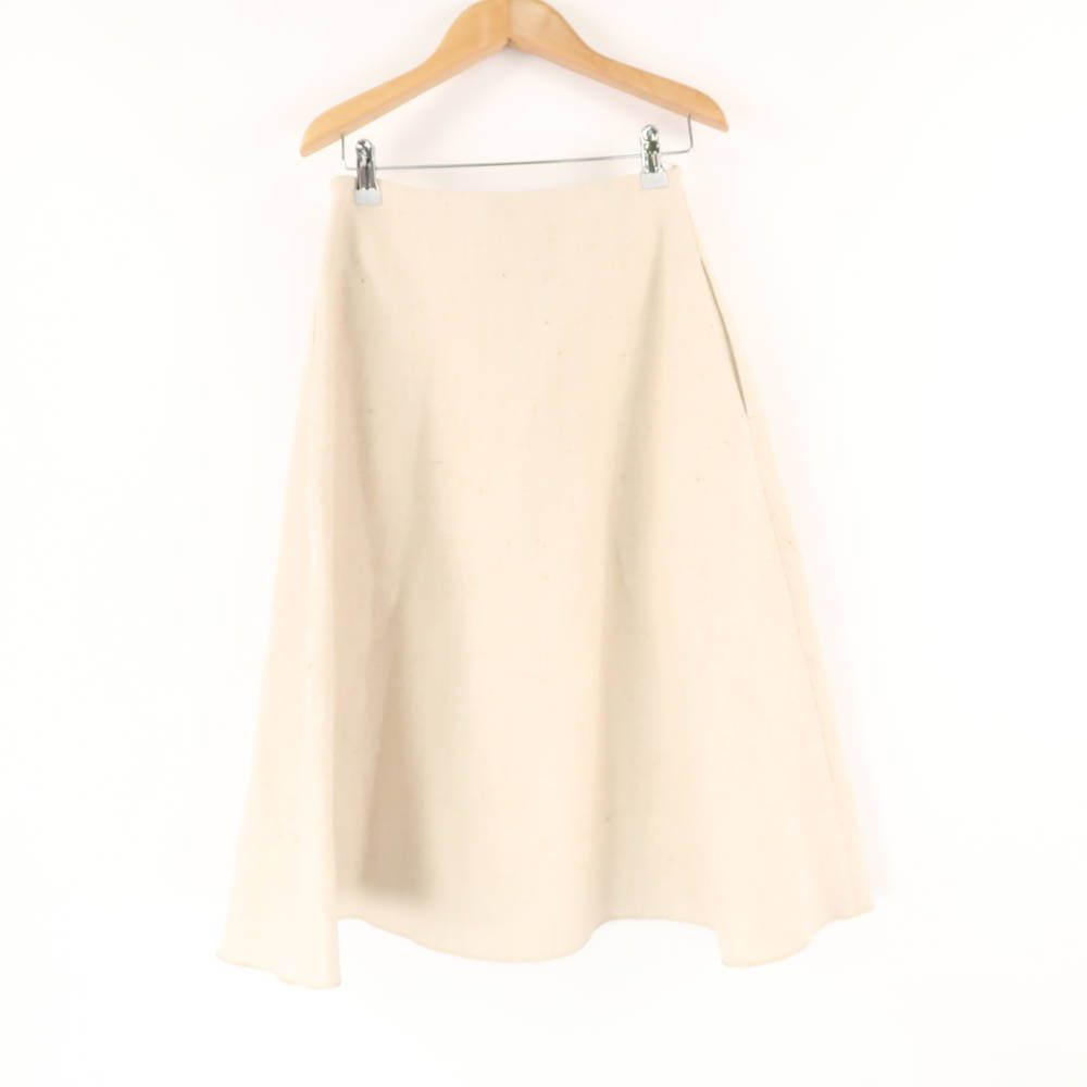 MADISONBLUE マディソンブルー MB171-6015 JUTE FLARE SKIRT スカート 01 S リネン コットン ひざ下丈 ジュートフ スカート レディース AM7029A80