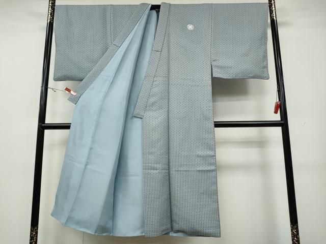 平和屋着物●男性 色紋付 羽織セット 菱繋ぎ地紋 羽織 暈し染め 正絹 CAAY4976ut