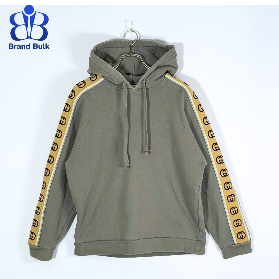 【中古品】GUCCI コットン ジャージー パーカー インターロッキング M 中古品】GUCCI コットン ジャージー パーカー インター