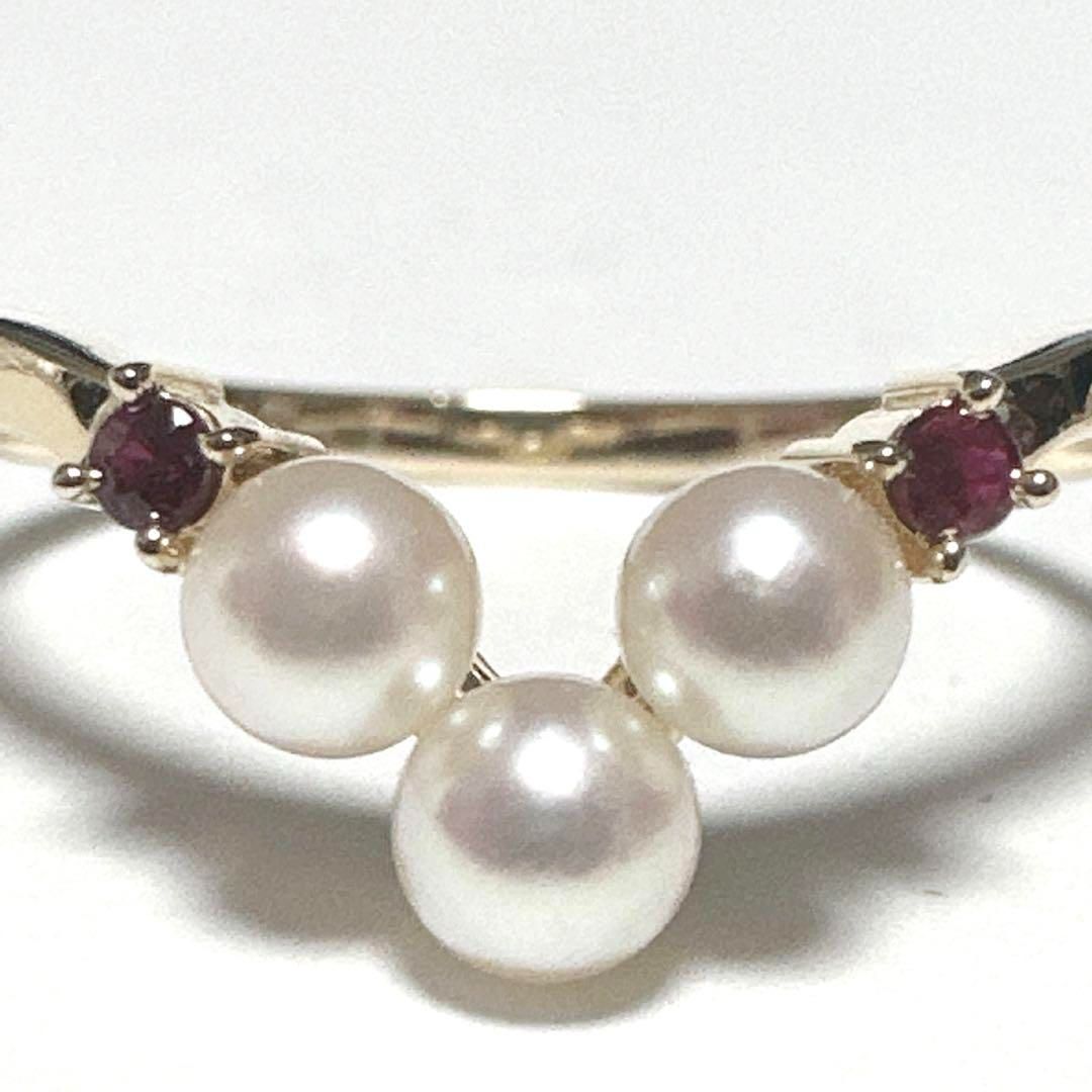 極美品 TASAKI タサキ 指輪 リング K18 V字パール3.5-3.8mm 極美品 TASAKI タサキ 指輪 リング K18 V字パール3.5-3.8mm