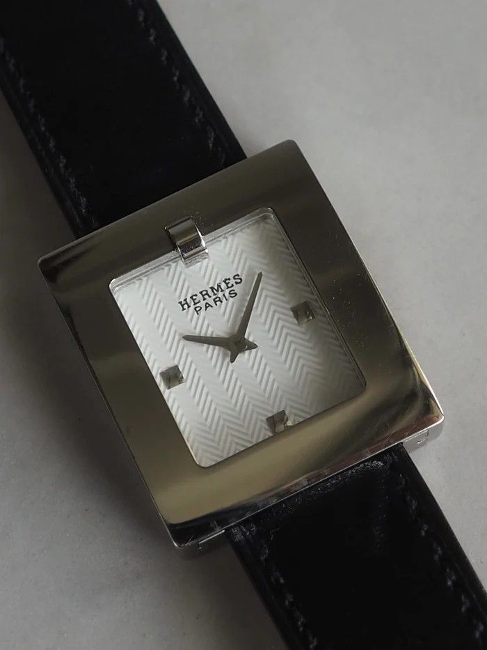 HERMÈS Belt Watch エルメス ベルトウォッチ シルバー ブラック ヴィンテージ
