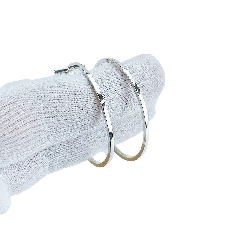 ティファニー　Tワイヤーフープピアス　シルバー　ラージ TIFFANY＆Co.】【Lサイズ】ティファニー『SILVER T ワイヤー フープ