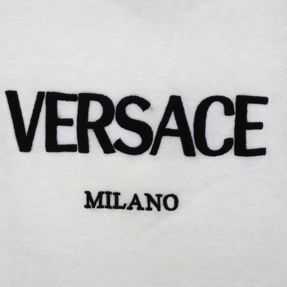 VERSACE ヴェルサーチ LOGO EMBROIDERY TEE A87021S A230901 ロゴ刺繍
