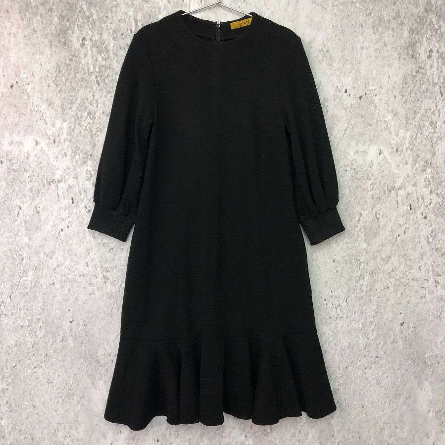 F by ROSSO エフバイロッソ 裾 フ ワンピース ブラック 38サイズ 〇