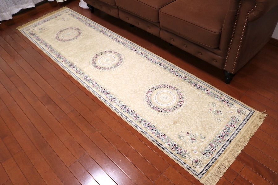 玄関マット ペルシャ柄絨毯79×154新品 カーペット ランナー ランナー ペルシャ柄絨毯 67×240 新品未使用 ラグ カーペット