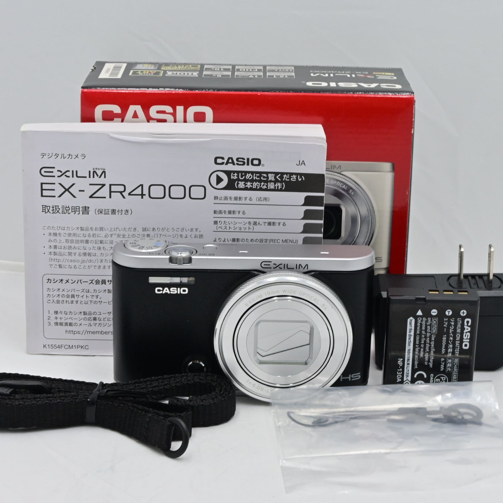 CASIO デジタルカメラ EXILIM EX-ZR4000BK 超広角19mm アニメーション動画を作れる「ワイドビューフォト」 EXZR4000  ブラック - カメラ、光学機器