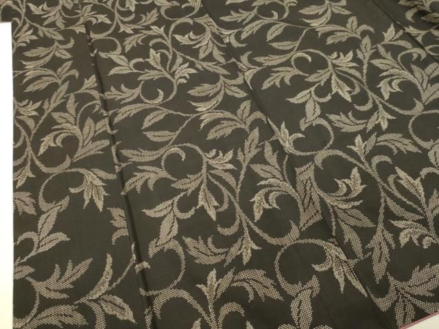 平和屋着物○本場大島紬 7マルキ 草葉文 正絹 逸品 DAAS2400tw