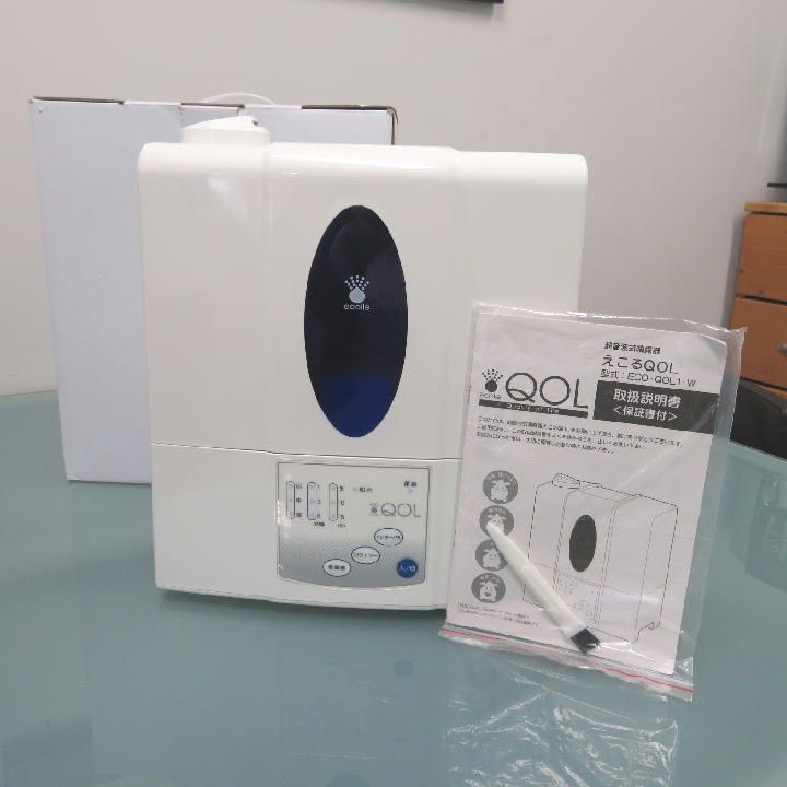 新品に近い中古品】強力な除菌・消臭力、えこるQOL（超音波式噴霧器