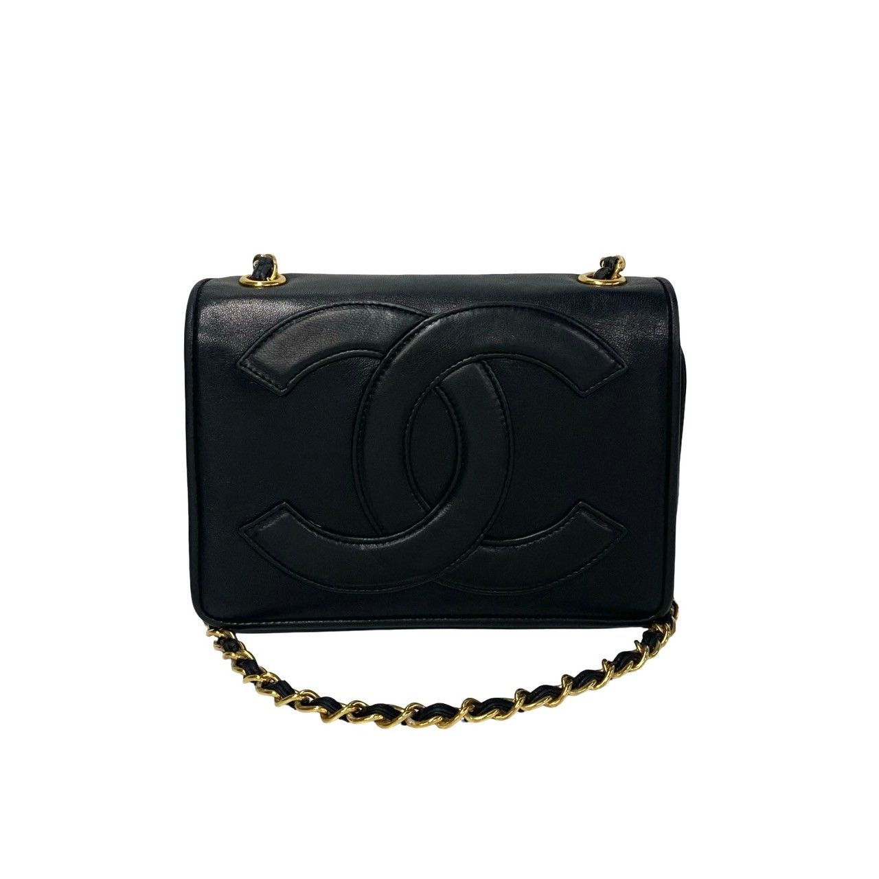 極 美品 箱 袋付 シール有 0番台 CHANEL シャネル デカココ 18cm 