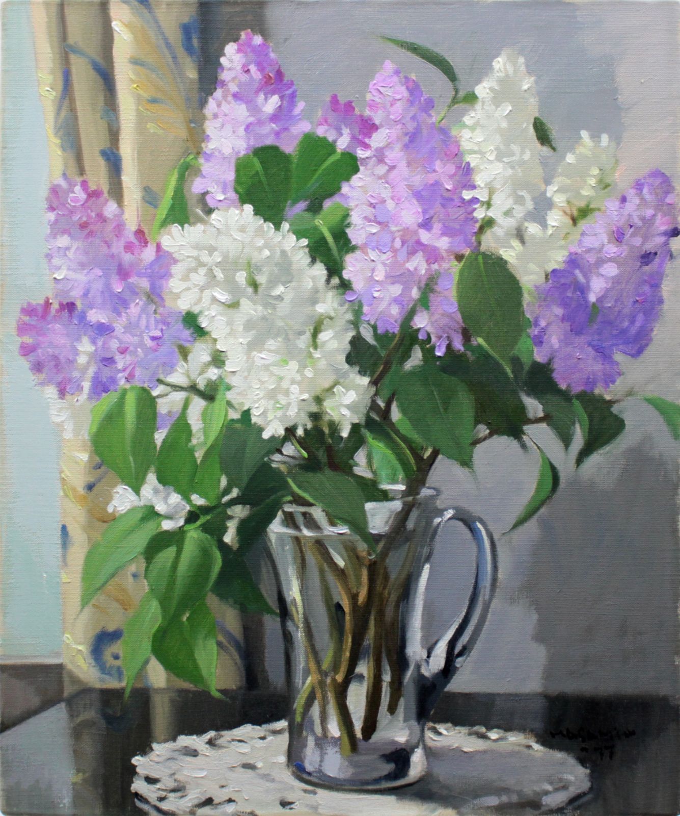 山岸正巳『卓上ライラック』油彩画【真作保証】 絵画 山岸正巳『卓上ライラック』油彩画【真作保証】 絵画 - メルカリ
