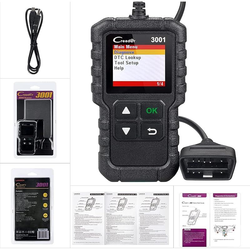 LAUNCH CR3001 obd2診断機 日本語 自動車故障診断機 ベンツ診断