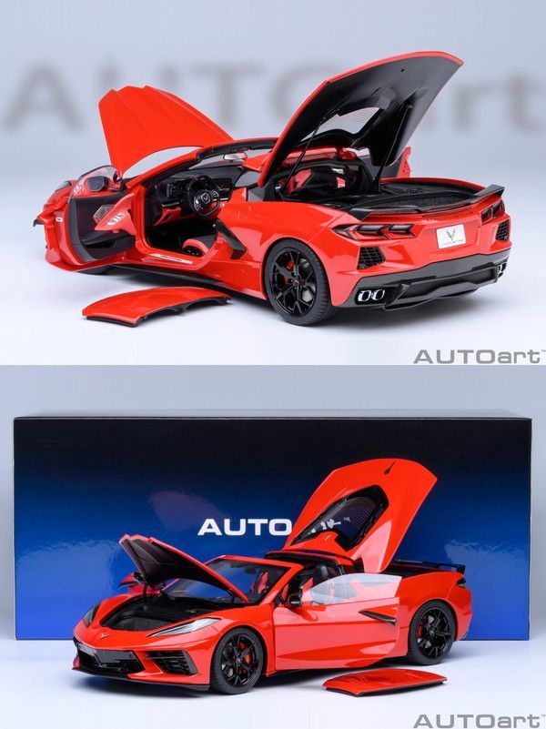 オートアート 1⁄18 シボレー コルベットC6 ⁄ 紺色 2台セットまとめて