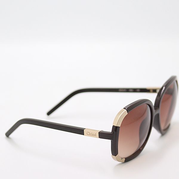 クロエ サングラス ブラウン 箱付き 美品 Chloe クロエ サングラス 箱付き プラレンズ ブラウン I4 茶