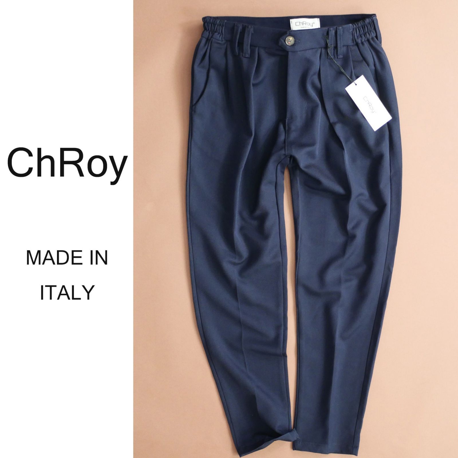 dt001●S●M●L●XL●XXL●選択可●ミラノの街着ブランド●ChRoy クロイ ● 25-26秋冬●コンフォータブルテーパードパンツ