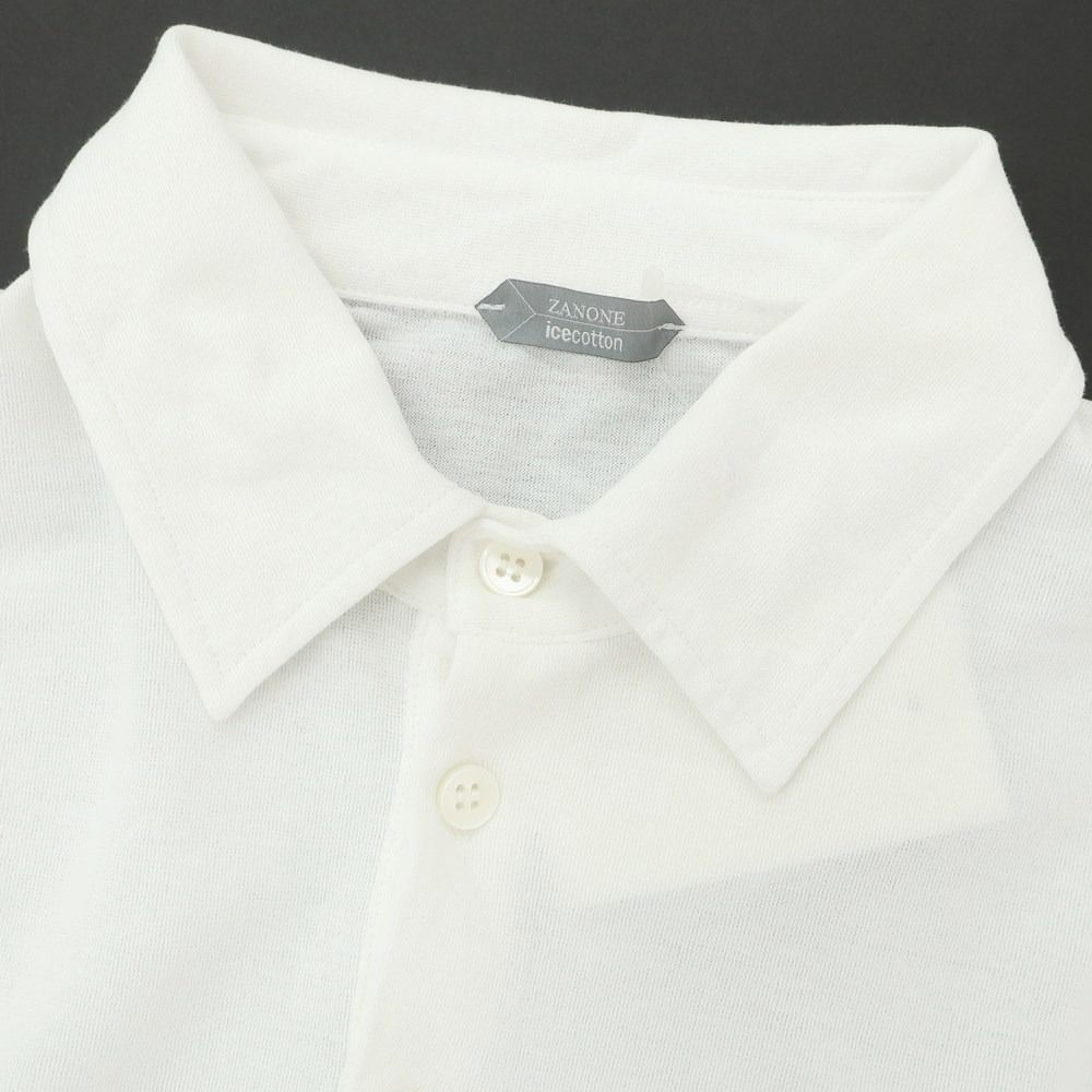 極美品 ZANONE ICE COTTON 半袖 ポロシャツ 52 ホワイト 白 ザノーネ / ZANONE / ポロシャツ / アイスコットン / ice cotton