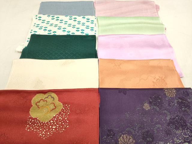 平和屋着物 和装小物 帯揚げ10枚セット 正絹 DAAV2515xg