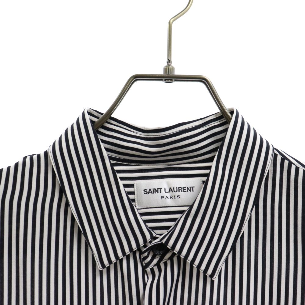 SAINT LAURENT PARIS (サンローランパリ) ストライプシルク長袖