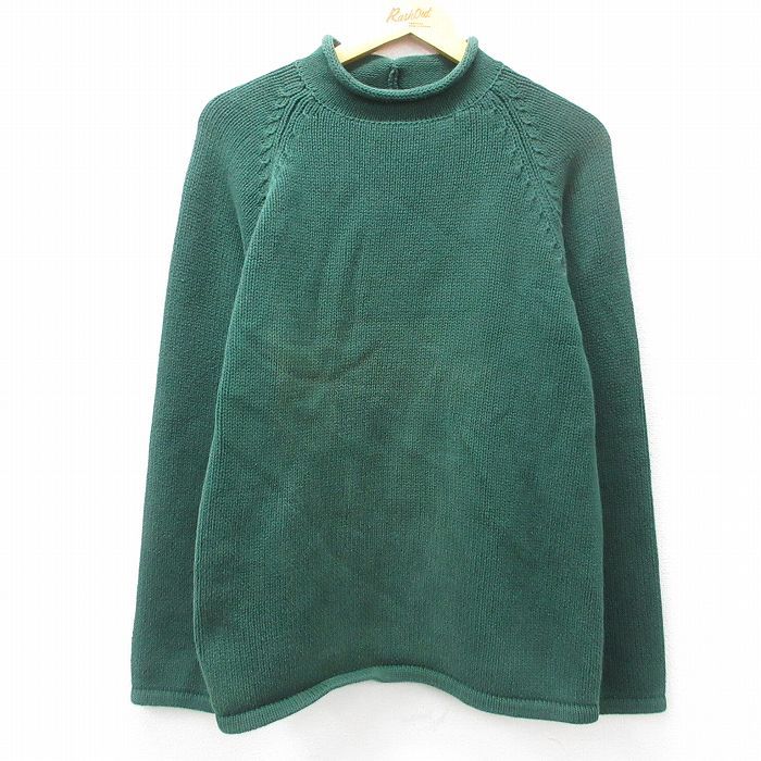 L/古着 ジェイクルー J.CREW 長袖 セーター メンズ 90s 無地 ラグラン 
