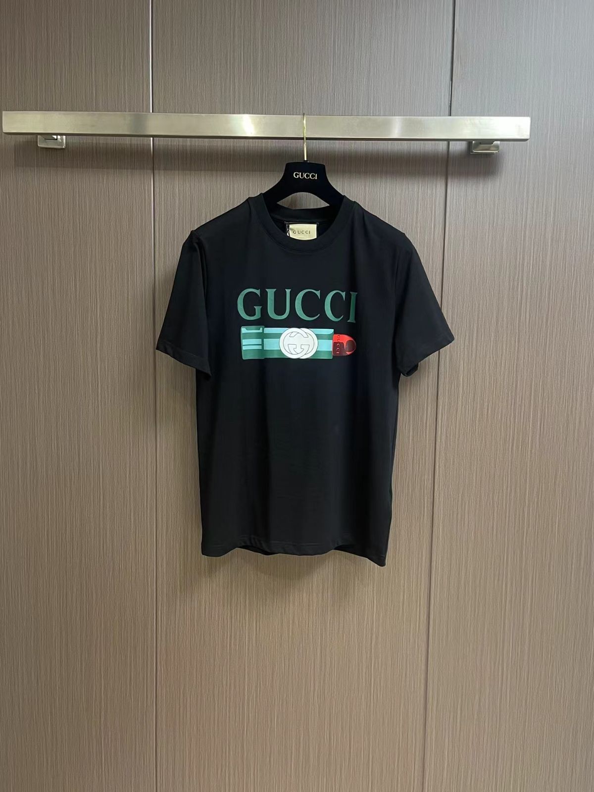 新品 GUCCIグッチ半袖、胸元アルファベット口紅デザインプリント半袖男女同型 XS ~ L