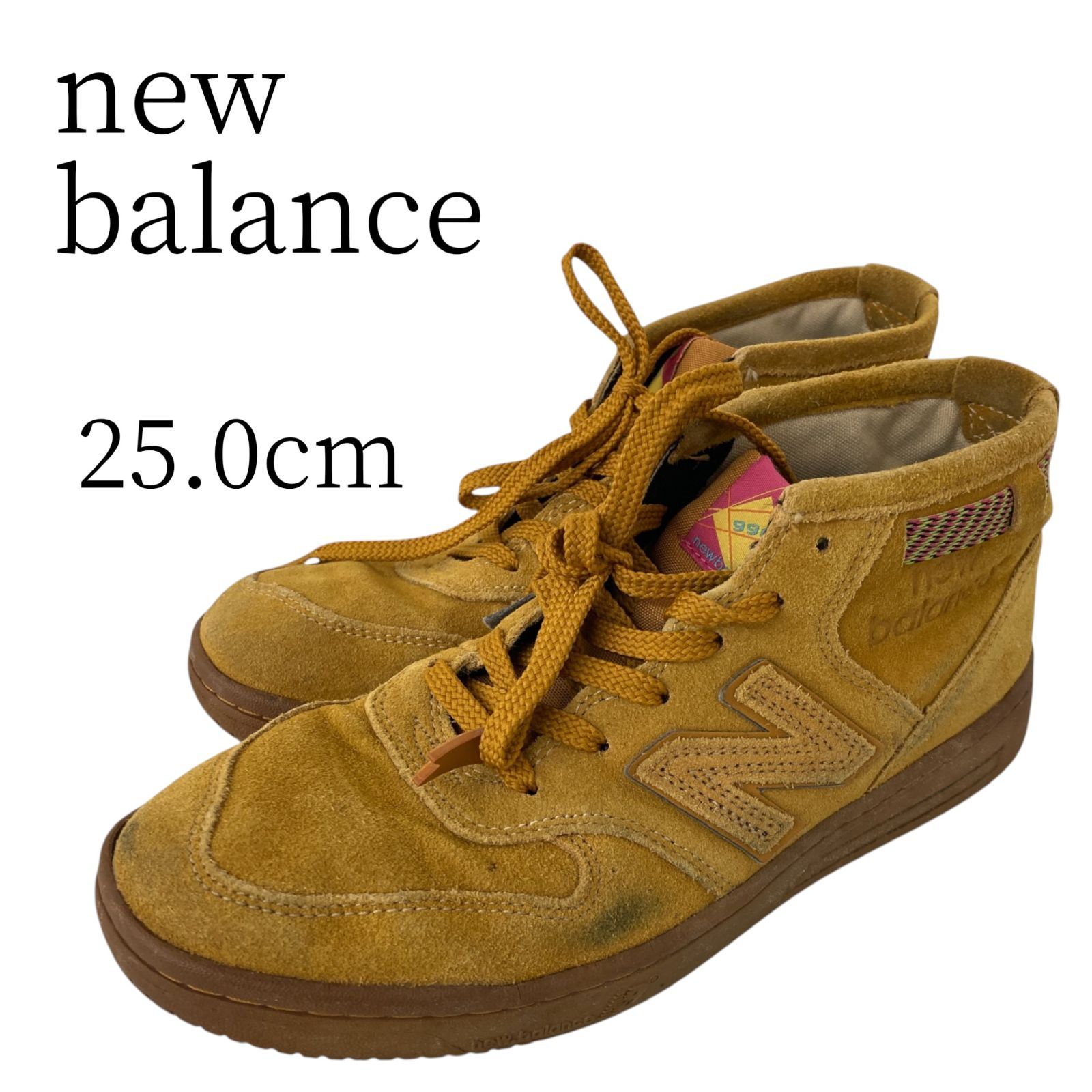 new balance ニューバランス マスタード スニーカー 25.0cm - メルカリ