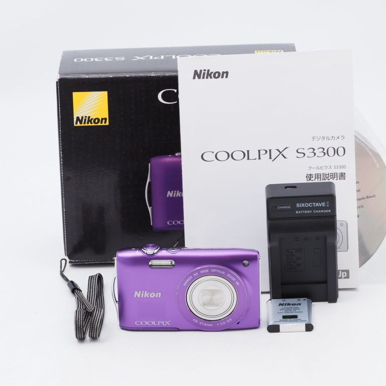 Nikon ニコン デジタルカメラ COOLPIX (クールピクス) S3300 ラベンダーパープル S3300PP カメラ本舗｜Camera  honpo メルカリ