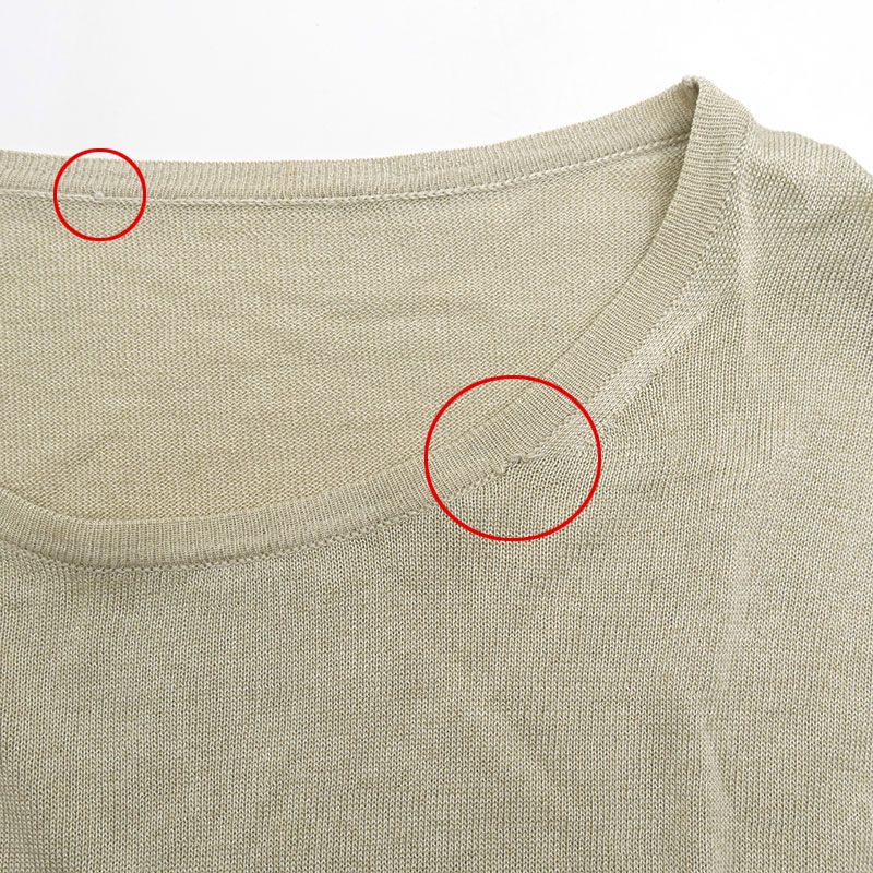 エルメス HERMES シルクセーター ニット S 薄手ベージュ系