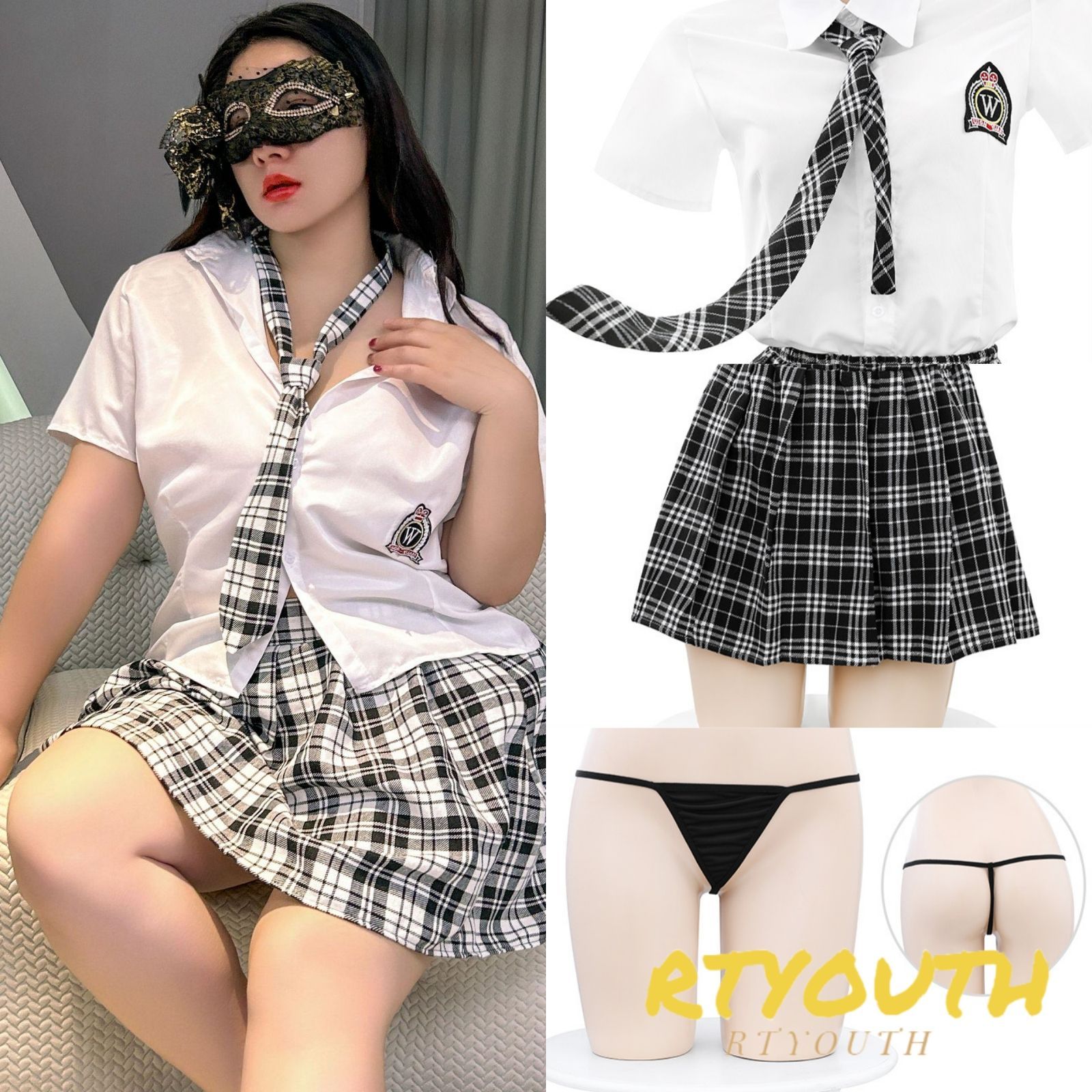 デブ 女装 セーラー服 大きいサイズ コスプレ セクシー エッチ コスチューム 半袖 ぽっちゃり 女装 チェック柄 メイド レディース 男性用 男の娘 メンズ 可愛い ハロウィン 仮装 - メルカリ