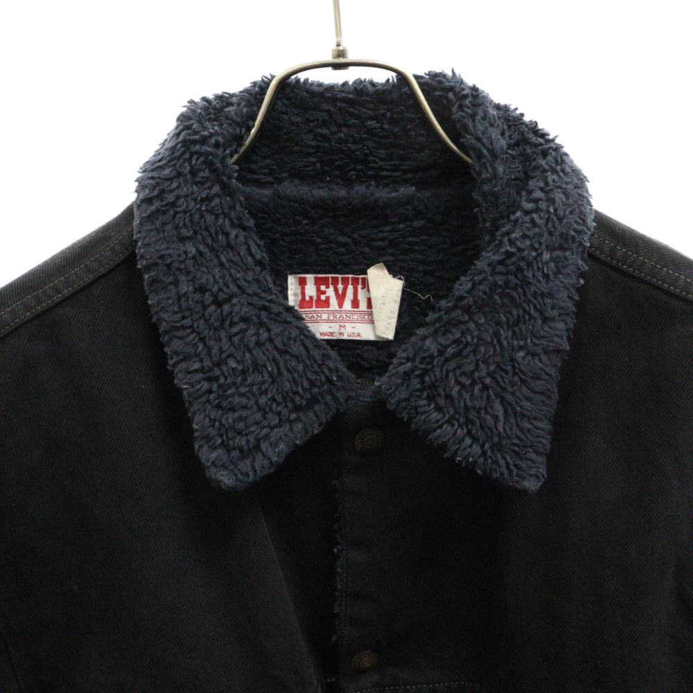80s USA製 リーバイス デニムボアトラッカージャケット ヴィンテージ 80s ビンテージ USA製 Levis リーバイス 先染め ブラック デニム