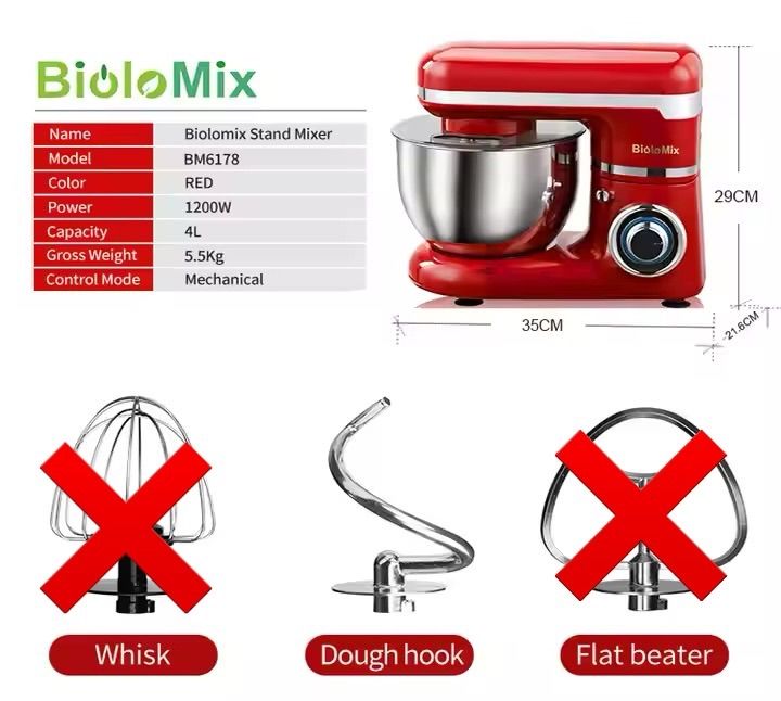 R725 ☀️ 未使用品！ BioloMix スタンドミキサー BM6178