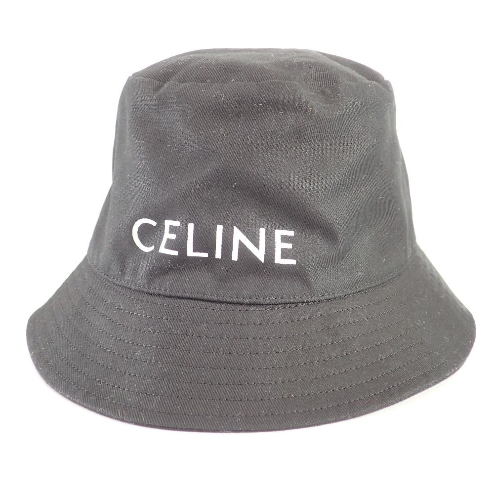 CELINE セリーヌ 【美品】2AU5B968P ロゴプリント バケットハット S