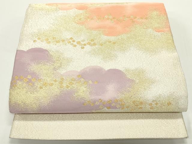 平和屋着物○太鼓柄袋帯 切嵌 抽象文様 正絹 逸品 未使用 DAAQ2835ps