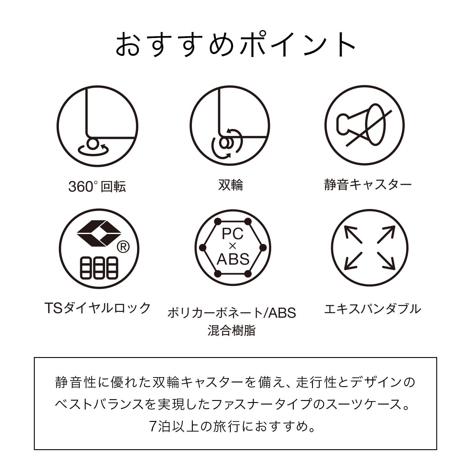 エース トーキョー スーツケース 双輪キャスター キャリーケース パリセイドZd