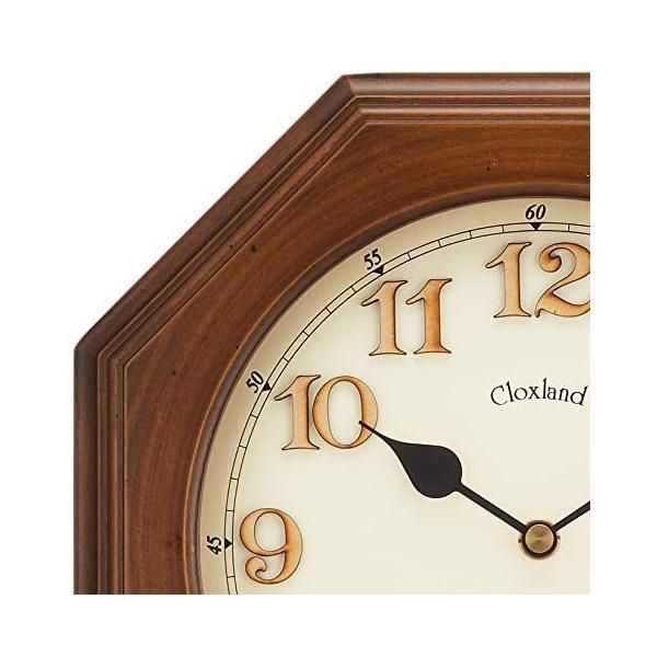 さんてる レトロ 電波 振り子 柱時計 日本製掛け時計 八角 (木