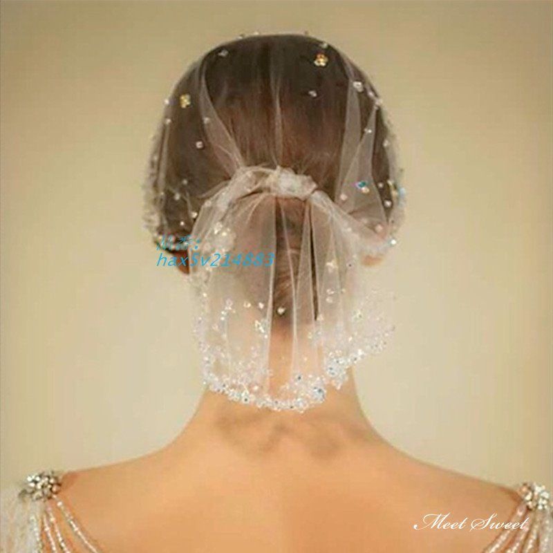 ウエディングベール ウェディングベール ショートベール ミニベール ウェディングハット ブライダル 花嫁 結婚式 ホワイト米 二次会 前撮り 披露宴 hax5v214883
