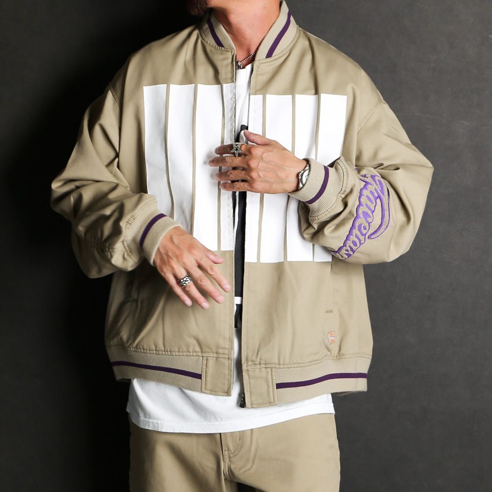 【FACETASM/ファセッタズム】× DICKIES / 7 BARS STADIUM JACKET - BEIGE / スタジアムジャケット / KR-JK-M14【メンズ】【送料無料】