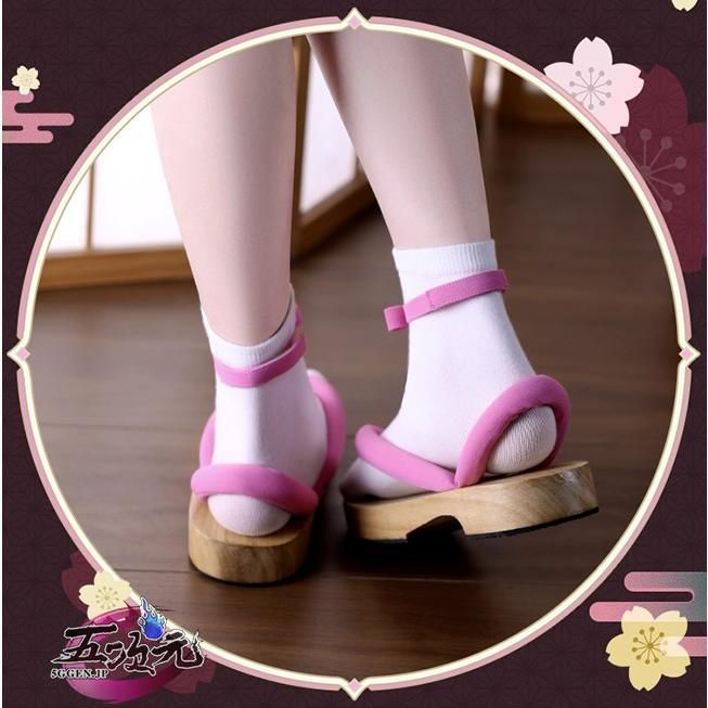 三分妄想 鬼滅の刃 コスプレ 甘露寺蜜璃 下駄 靴 BJ0930ML04 ハロウィン