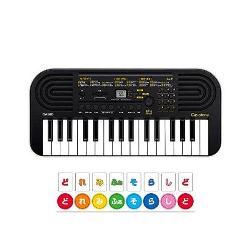 CASIO 電子キーボード Casiotone 32ミニ鍵盤 SA-51 ブラック-ホワイト