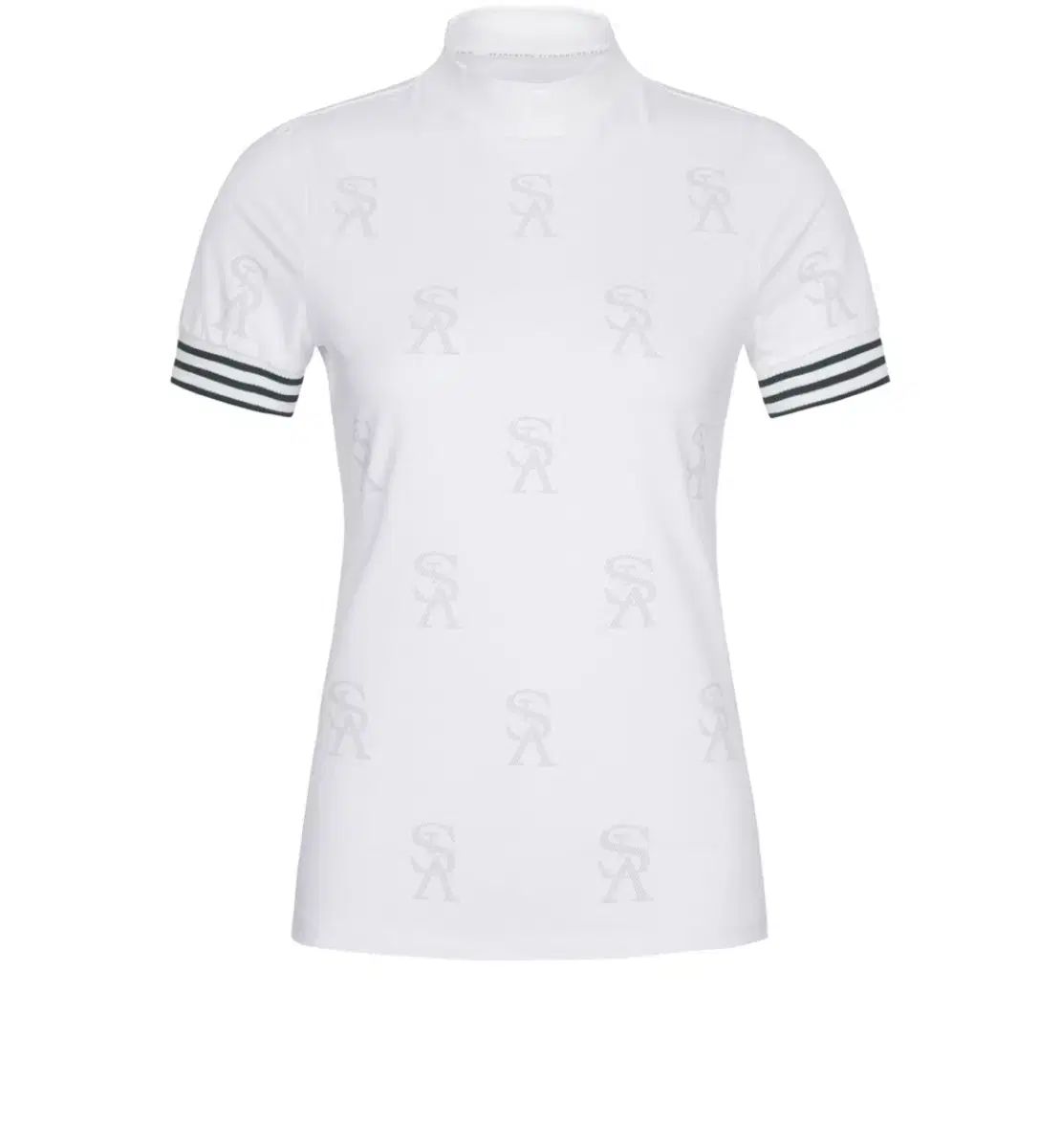 St ANDREWS セント アンドリュース STA ロゴスリーブラインスパンデックスモックネック t シャツ S 55