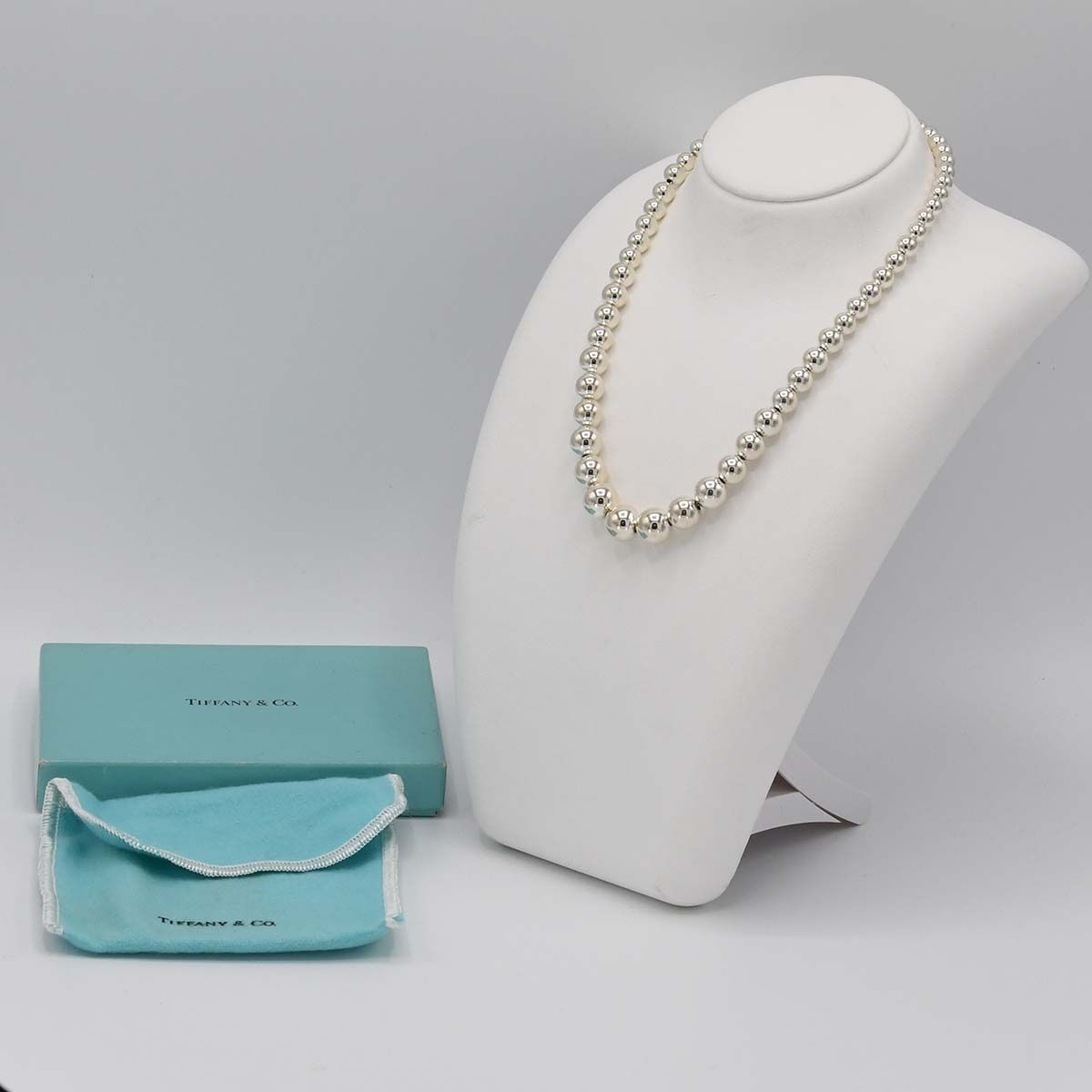 Tiffany ティファニー グラジュエイテッド ボール ネックレス 925 美品】ティファニー ハードウェア グラジュエイテッド ボール