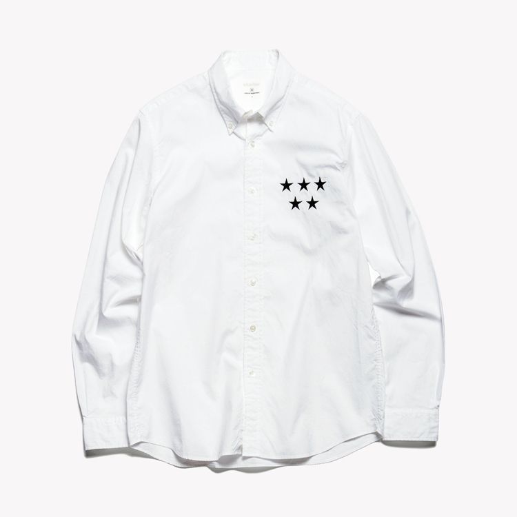 uniform experiment 5 STAR APPLIQUE B.D SHIRT 長袖シャツ UE-170006