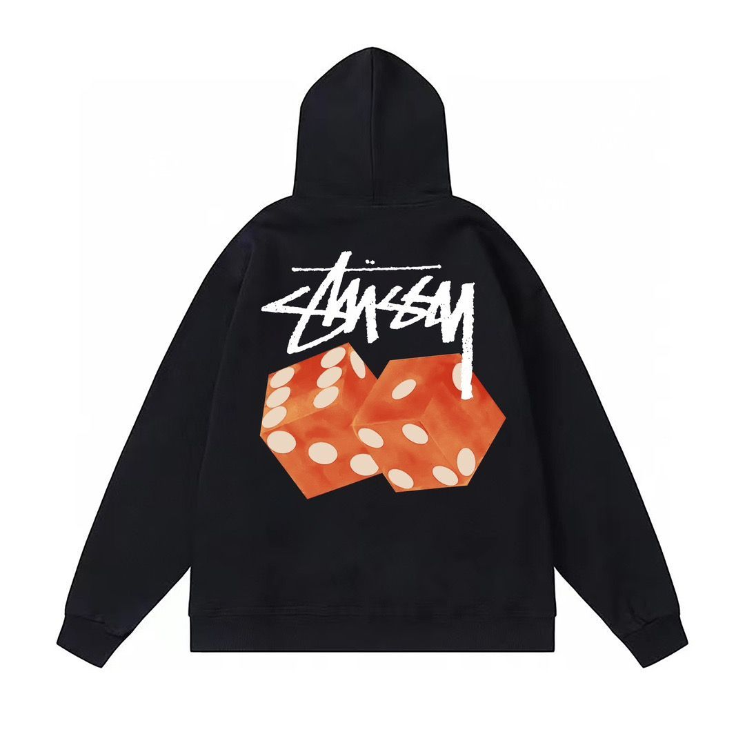 STUSSY SS23 新作サイコロプリントフーディ 男女兼用  5色